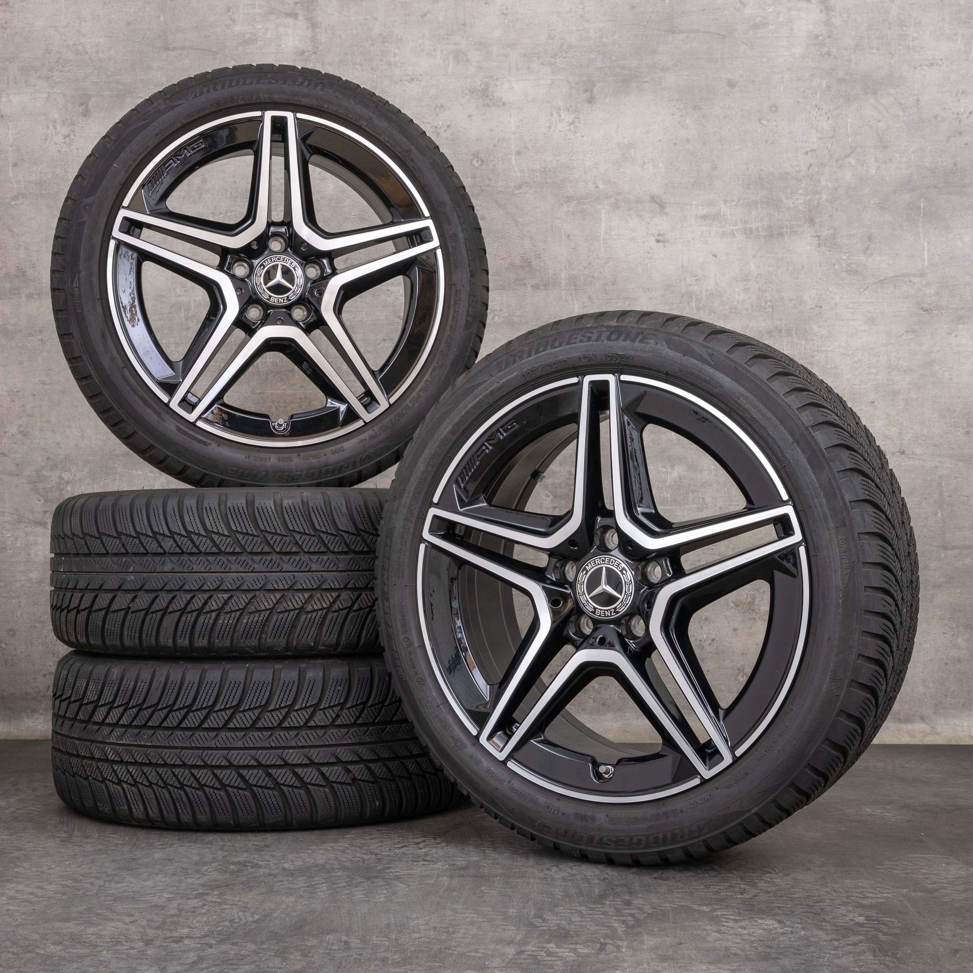45302-5-doppelspeichen-rad-original-mercedes-benz-a-b-klasse-cla-amg-winterraeder-18-zoll-w177-v177-w247-x118-c118-felgen-a1774011500-schwarz-glanzgedreht