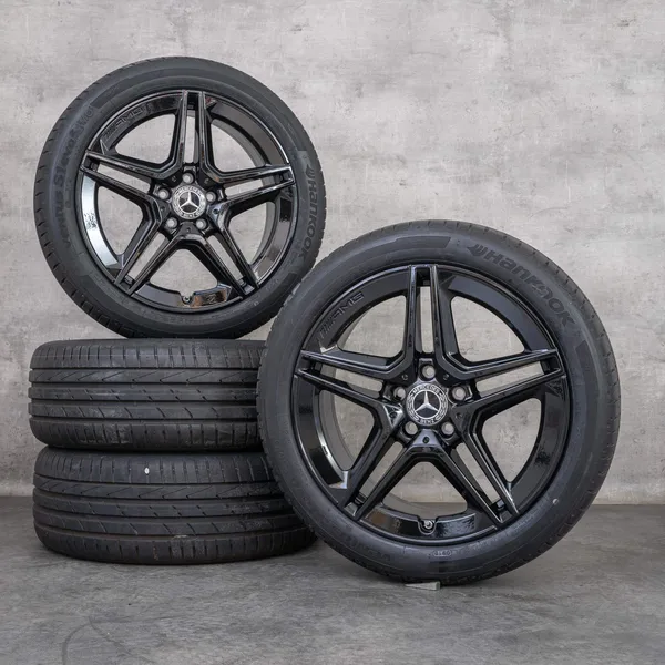 46602-5-doppelspeichen-rad-original-mercedes-benz-a-b-klasse-cla-amg-felgen-18-zoll-w177-v177-w247-x118-c118-sommerraeder-a1774011500-schwarz-glanz