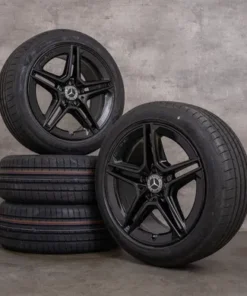 OEM Mercedes Benz A B Class CLA AMG Rims 18 inch W177 V177 W247 X118 C118 Summer wheels A1774011500 black glossy