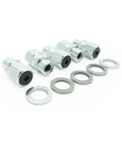 McGard Lug Nuts, Shank with Washer, 12mm x 1.50 RH, Open End, Chrome Plated Steel, (Pack of 5)